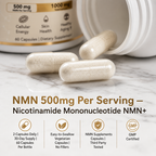 NMN NAD Supplement 500mg – Nicotinamide Mononucleotide NMN+ with Trans Resveratrol, Hyaluronic Acid & Astaxanthin – NMN Supplements Capsules for Women & Men – NMN NAD Support